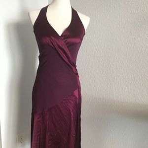 bebe dress , satin plum/purple , medium & perfect